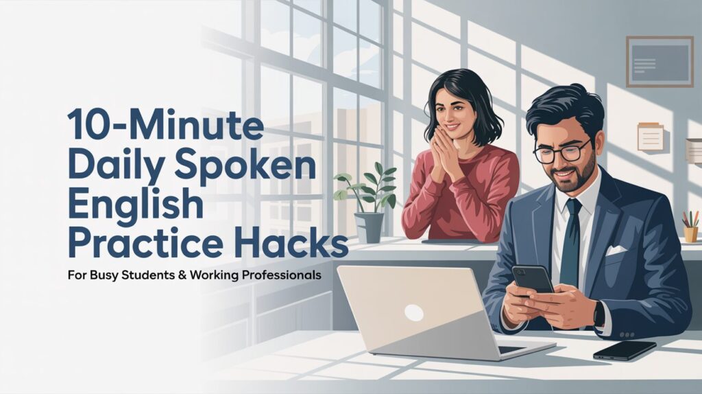 10-Minute Daily Spoken English Practice Hacks for Busy Students & Working Professionals