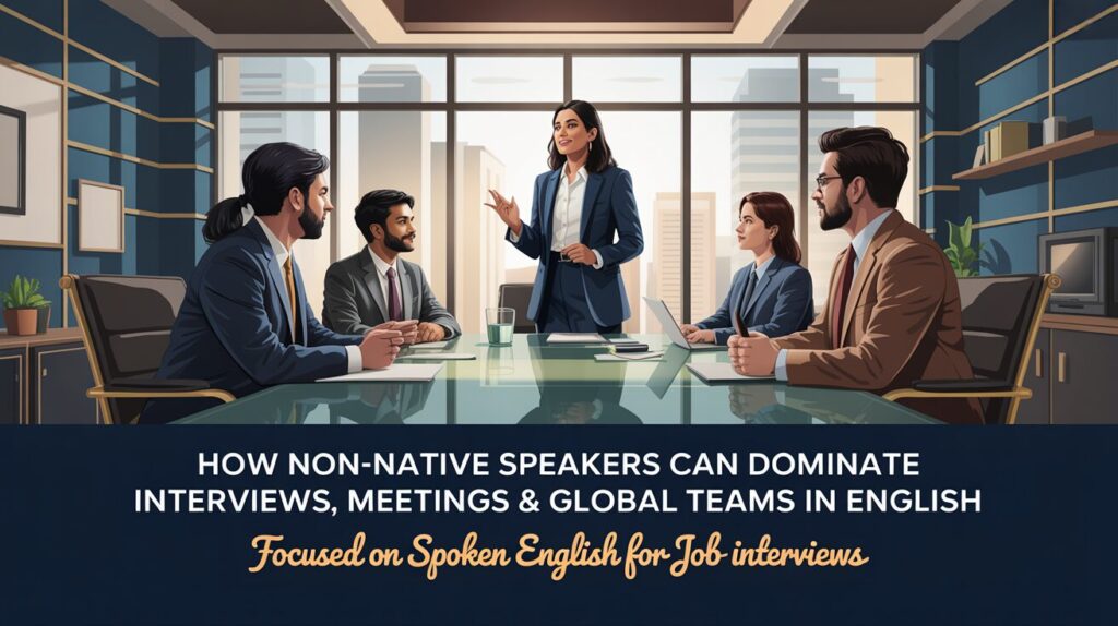 How Non-Native Speakers Can Dominate Interviews, Meetings and Global Teams in English, with a focus on spoken English for job interviews