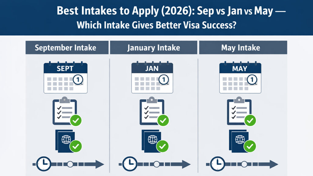 Best Intakes to Apply (2026): Sep vs Jan vs May — Which Intake Gives Better Visa Success?